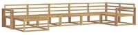 vidaXL Gartenlounge-Set Outdoor-Sofagarnitur 7 pcs Wei&szlig; Massivholz, (7-tlg)