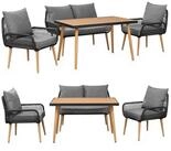 Swing&Harmonie Gartenlounge-Set f&uuml;r 4-6 Personen mit Tisch, Sofa, St&uuml;hle, Esstisch,