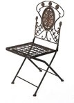 DanDiBo Gartenstuhl Metall Avis 1840 Metallstuhl Bistrostuhl Stuhl Garten,...