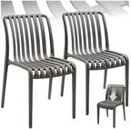 tectake Gartenstuhl Balkonstuhl, stapelbar, Belastbarkeit 110 kg, 47 x 58 x 80,5 cm
