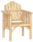 COSTWAY Gartenstuhl, Gartensessel Holz mit Armlehnen, hoher R&uuml;ckenlehne
