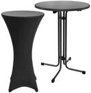 Beautissu Stehtisch Outdoor Stehtisch Sylt, klappbar, &Oslash;70cm, Schwarz, mit...