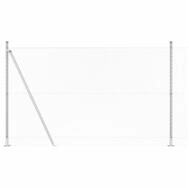 vidaXL Gartenzaun Geschwei&szlig;ter Drahtzaun mit Betonfundament 10 x 1,5 m (B x H),