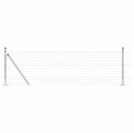 vidaXL Gartenzaun Geschwei&szlig;ter Drahtzaun mit Betonfundament 50 x 0,4 m (B x H),