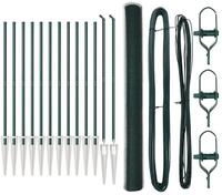 vidaXL Gartenzaun Schwei&szlig;drahtzaun mit Spikes 25 x 1,5 m (B x H), (1-St)