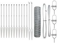 vidaXL Gartenzaun Schwei&szlig;drahtzaun mit Spikes 25 x 0,8 m (B x H), (1-St)