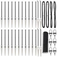vidaXL Gartenzaun Schwei&szlig;drahtzaun mit Spikes 50 x 0,4 m (B x H), (1-St)