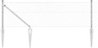 vidaXL Gartenzaun Schwei&szlig;drahtzaun mit Spikes 25 x 0,8 m (B x H), (1-St)