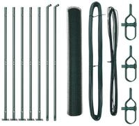 vidaXL Gartenzaun Geschwei&szlig;ter Drahtzaun mit Betonfundament 10 x 0,8 m (B x H),
