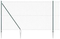 vidaXL Gartenzaun Schwei&szlig;drahtzaun mit Spikes 10 x 1,6 m (B x H), (1-St)