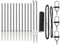 vidaXL Gartenzaun Schwei&szlig;drahtzaun mit Spikes 25 x 0,4 m (B x H), (1-St)