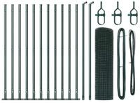 vidaXL Gartenzaun Geschwei&szlig;ter Drahtzaun mit Betonfundament 25 x 0,4 m (B x H),