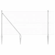 vidaXL Gartenzaun Schwei&szlig;drahtzaun mit Spikes 25 x 1,4 m (B x H), (1-St)
