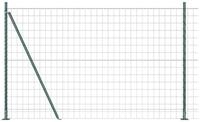 vidaXL Gartenzaun Geschwei&szlig;ter Drahtzaun mit Betonfundament 10 x 1,6 m (B x H),
