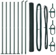 vidaXL Gartenzaun Geschwei&szlig;ter Drahtzaun mit Betonfundament 10 x 1,6 m (B x H),
