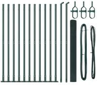 vidaXL Gartenzaun Geschwei&szlig;ter Drahtzaun mit Betonfundament 25 x 1,4 m (B x H),