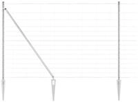 vidaXL Gartenzaun Schwei&szlig;drahtzaun mit Spikes 25 x 1,6 m (B x H), (1-St)