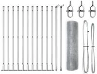 vidaXL Gartenzaun Geschwei&szlig;ter Drahtzaun mit Betonfundament 25 x 0,4 m (B x H),