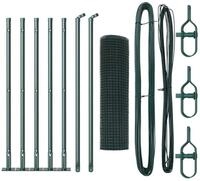 vidaXL Gartenzaun Geschwei&szlig;ter Drahtzaun mit Betonfundament 10 x 0,5 m (B x H),