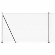 vidaXL Gartenzaun Geschwei&szlig;ter Drahtzaun mit Betonfundament 10 x 1,5 m (B x H),