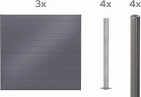 Alberts Dichtzaun Palitio, Profilh&ouml;he 150 mm, Aluminium, verschiedene Dekore...