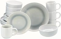 CreaTable Kombiservice Nordic Fjord Ice (16-tlg), 4 Personen, Steinzeug