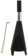 vidaXL Feuerstelle Gartenofen mit Sch&uuml;rhaken 38x38x122 cm Stahl