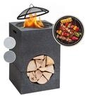 blumfeldt Feuerschale Monolith, (Set, Set), Garten Grill Funkenschutz Feuerkorb