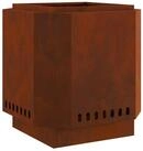 vidaXL Feuerstelle Rauchfreier Feuerkorb Rostig 48 x 48 x 51 cm Wetterfeststahl,