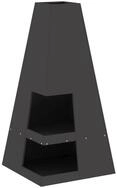 vidaXL Feuerstelle Feuerstelle Schwarz 50 x 50 x 100 cm Stahl, (1-St)