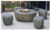 ELEMENTI Feuerstelle "Vesuv" Set in Naturstein-Optik, (Set, 5-St., inkl....