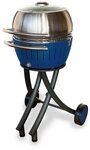 LotusGrill Holzkohlegrill LotusGrill XL Gartengrill Set Tiefblau Grillwagen/-...