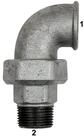 RIEGLER Verteiler Riegler Verschraubung Bogen 98 IG/AG, Rp 1 1/4, R 1 1/4, schw.