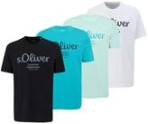 s.Oliver T-Shirt Herren T-Shirt 4er Pack Baumwolle Logo T-Shirt (Packung, 4er...