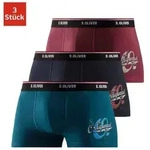 s.Oliver Boxer Boxershorts f&uuml;r Herren (Packung, 3-St) mit Print auf dem Bein...
