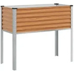 vidaXL Blumentopf Gartenblumentopf Hellbraun 100 x 45 x 90 cm Verzinkter Stahl...