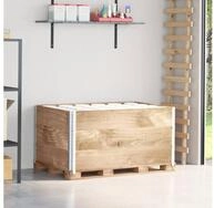 vidaXL Hochbeet, Paletten-Aufsatzrahmen 3 Stk. 120x80 cm Massivholz Kiefer