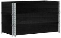 vidaXL Blumentopf Pflanzkasten Schwarz 100x50 cm Massivholz Kiefer (1 St)
