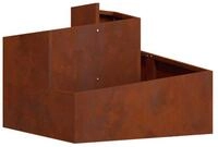 vidaXL Blumentopf Garten-Pflanzgef&auml;&szlig; Braun 60 x 60 x 50 cm Wetterfeststahl (1...