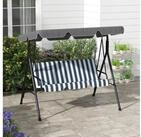Outsunny Hollywoodschaukel mit Sitzpolster, Sonnendach, belastbar bis 240kg,