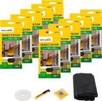 SCHELLENBERG Fliegengitter-Gewebe f&uuml;r Fenster ohne bohren, (Set, 10-St),