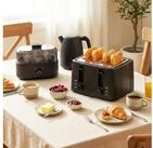 HOMCOM Fr&uuml;hst&uuml;cks-Set 1,7L 2200W Edelstahl Wasserkocher 4 Scheiben Toaster