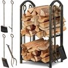 KESSER Kaminholzregal, Kaminholzregal 5-teiliges Set Kaminholzst&auml;nder