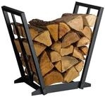 relaxdays Kaminholzregal im V Desig, BxTxH:62x35x55.5 cm, schwarz