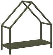 vidaXL Kaminholzregal Brennholzregal Olivgr&uuml;n 60x25x60 cm Kaltgewalzter Stahl