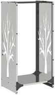 vidaXL Kaminholzregal Brennholzregal 40x30x80 cm Edelstahl, BxTxH:30x30x80 cm