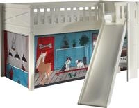 Vipack Hochbett Scott, Spielbett, Kiefer massiv wei&szlig; lackiert, mit...