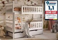 Kids Collective Hochbett 80x180, 90x200 cm mit 2 Schubladen Kinderbett mit