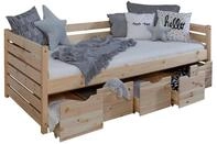 Ticaa Bettgestell Sofabett Naomi inkl. 5x Schubk&auml;sten, 90x200, Inkl. 5x...