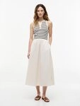 Tommy Hilfiger A-Linien-Kleid GOLD BUTTON POPLIN MIX DRESS Baumwollmischung, mit